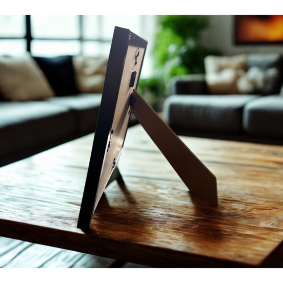 Original Abstract Acrylic Pour Painting | Green & Blue Art | Framed 8x10 Panel - Picture 7 of 8